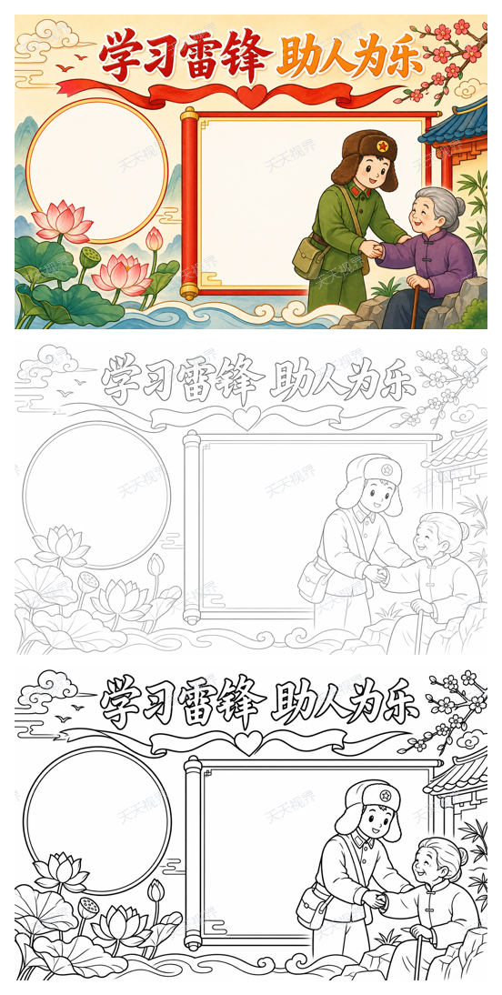 学习雷锋完整预览图