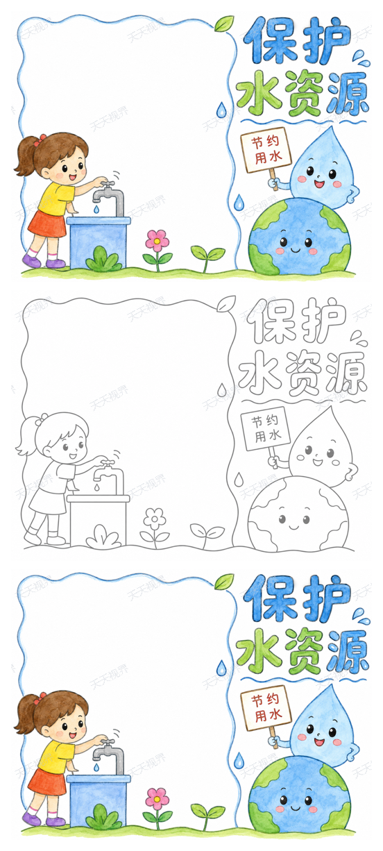 保护水资源完整预览图