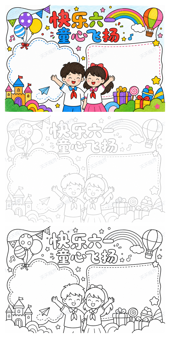 快乐六一完整预览图