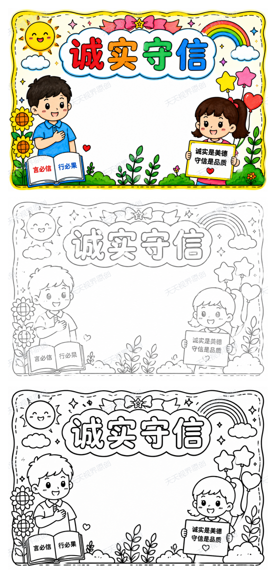 诚实守信完整预览图